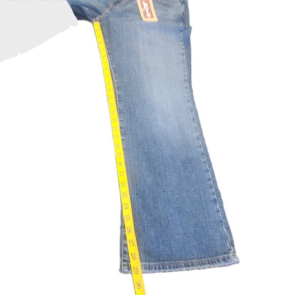 NWT Levi's 515 Boot Cut Mid Rise Blue Jeans Misses 14 Short Beaded Cotton Blend - Picture 16 of 16